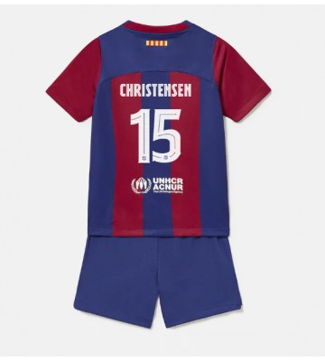 Barcelona Andreas Christensen #15 Replica Home Stadium Kit for Kids 2023-24 Short Sleeve (+ pants)